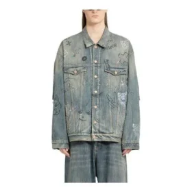 Graffiti-Denim-jackor ”Ljusblå” 721708TOW664036