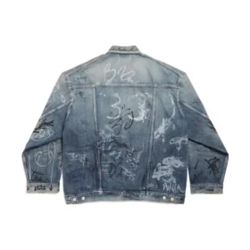 Graffiti Oversized-jackor ”Light Blue” 745048TNW014012