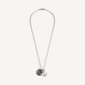 Halsband med ankarmotiv i antiksilver