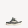 Hamptons-mules i denim för damer i blått/benvitt Hamptons-mules i denim för damer i blått/benvitt