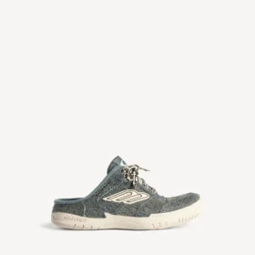 Hamptons-mules i denim för damer i blått/benvitt