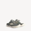 Hamptons-mules i denim för damer i blått/benvitt Hamptons-mules i denim för damer i blått/benvitt