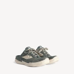 Hamptons-mules i denim för damer i blått/benvitt