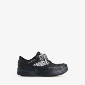Hamptons-plattformsneaker för dam i svart
