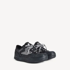 Hamptons-plattformsneaker för dam i svart