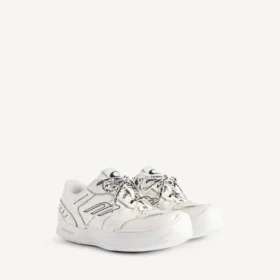 Hamptons-plattformsneaker för dam i vitt