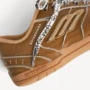 Hamptons-sneakers för män i kamelfärg med medelhög slitageeffekt Hamptons-sneakers för män i kamelfärg med medelhög slitageeffekt