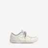 Hamptons-sneakers för män i medium slitet utförande i beige/grönt Hamptons-sneakers för män i medium slitet utförande i beige/grönt