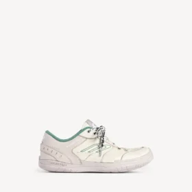Hamptons-sneakers för män i medium slitet utförande i beige/grönt