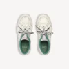 Hamptons-sneakers för män i medium slitet utförande i beige/grönt Hamptons-sneakers för män i medium slitet utförande i beige/grönt
