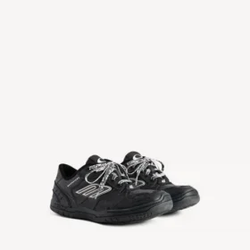Hamptons-sneakers för män i svart med sliten look