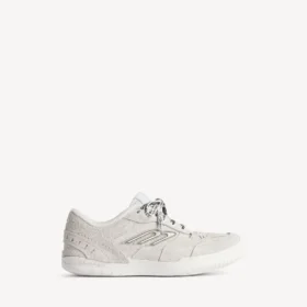 Hamptons-sneakers i mocka för herr i benvitt/svart