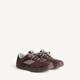 Hamptons-sneakers i mocka för herr i mörkbrunt/grått