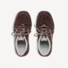 Hamptons-sneakers i mocka för herr i mörkbrunt/grått
