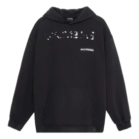 Handritad Balenciaga-luvtröja i medium passform ”Black” 600583TOVO61070