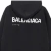 Handritad Balenciaga-luvtröja i medium passform ”Black” 600583TOVO61070