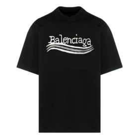 Handritad Balenciaga-T-shirt ”Black” 641675TNVE71197