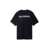 Handritad Balenciaga-T-shirt i stor storlek ”Black” 641675TOVO51070