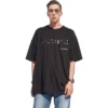 Handritad Balenciaga-T-shirt i stor storlek ”Black” 641675TOVO51070