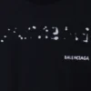Handritad Balenciaga-T-shirt i stor storlek ”Black” 641675TOVO51070