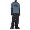 Handritad BB Icon-T-shirt, medium passform ”Blue Black” 612966TNVN44183