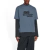Handritad BB Icon-T-shirt, medium passform ”Blue Black” 612966TNVN44183