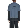 Handritad BB Icon-T-shirt, medium passform ”Blue Black” 612966TNVN44183