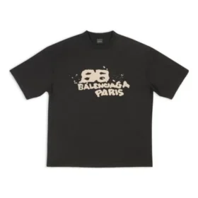 Handritad BB Icon-T-shirt, medium passform, ”svart” 612966TNVN41059