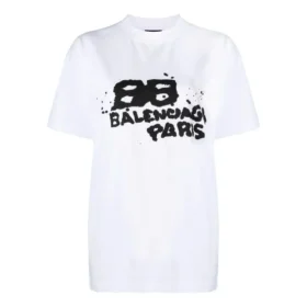 Handritad BB Icon-T-shirt, medium passform, ”Vit” 612965TNVN49040