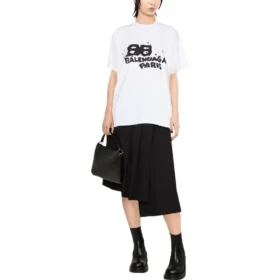Handritad BB Icon-T-shirt, medium passform, ”Vit” 612965TNVN49040