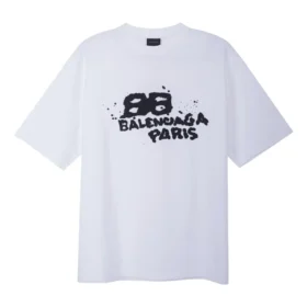 Handritad BB Icon-T-shirt, medium passform, ”White Black” 612966TNVN49040