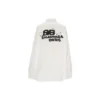Handritad BB-tröja med långa ärmar i oversized-modell ”White” 725722TYB189000