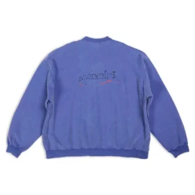 Handritad Political Campaign-oversized-tröja ”Blue” 720428TNVE84119