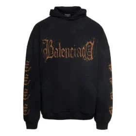 Heavy Metal-luvtröja i bomull ”Washed Black” 739024-TOVD8-1055
