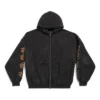 Heavy Metal-luvtröja med dragkedja, oversized ”Black Faded” 744444TOVD91055