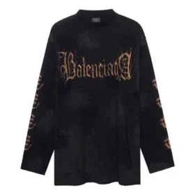 Heavy Metal-T-shirtar med långa ärmar i oversized-passform ”Black Faded” 739783TOVE11055