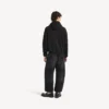 Herr-luvtröja med dragkedja i oversized-modell från The Door i svart