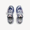 Herr-Runner-Sneakers i marinblått/rött/grått med färgövergång Herr-Runner-Sneakers i marinblått/rött/grått med färgövergång
