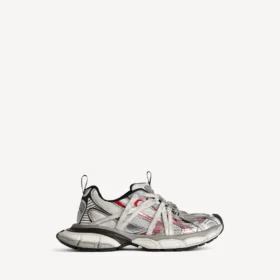 Herr-Sneaker 3XL Extreme Laces B i grå/silver/röd/svart