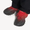 Herr-sneakers i rött/svart med tonad design Herr-sneakers i rött/svart med tonad design