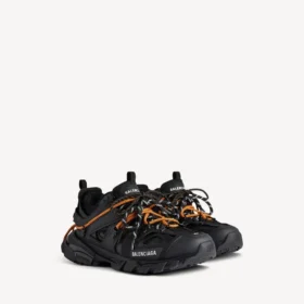 Herr-sneakers med snörning för löpning och terräng i svart/orange