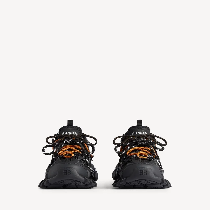 Herr-sneakers med snörning för löpning och terräng i svart/orange Herr-sneakers med snörning för löpning och terräng i svart/orange