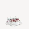 Dam-sneakers med snörning för löpning och terränglöpning i vitt/rött/grått/svart Dam-sneakers med snörning för löpning och terränglöpning i vitt/rött/grått/svart