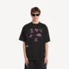 Herr-T-shirt i svart med i<3 u-passform i medium