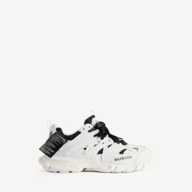 Herr-track-sneakers i vit tröjstil