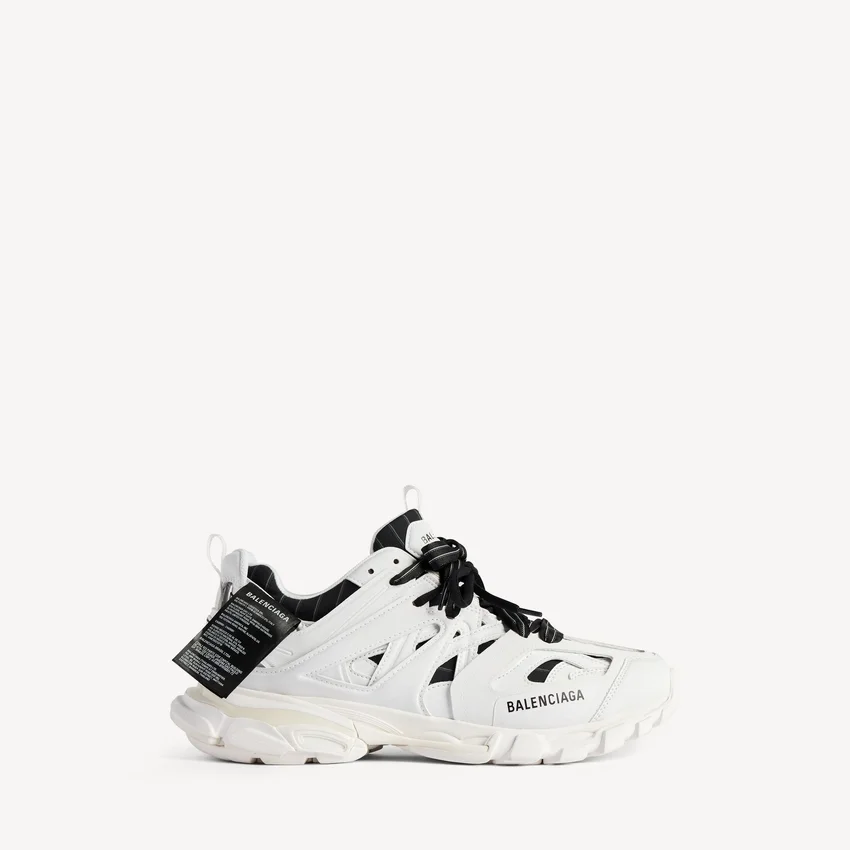 Herr-track-sneakers i vit tröjstil Herr-track-sneakers i vit tröjstil