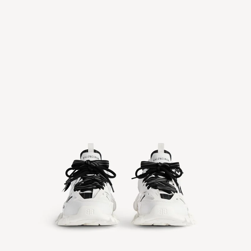 Herr-track-sneakers i vit tröjstil Herr-track-sneakers i vit tröjstil