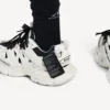 Herr-track-sneakers i vit tröjstil Herr-track-sneakers i vit tröjstil
