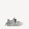 Herrsneakers med snörning för löpning och terränglöpning i grått/gult/vitt/mörkblått