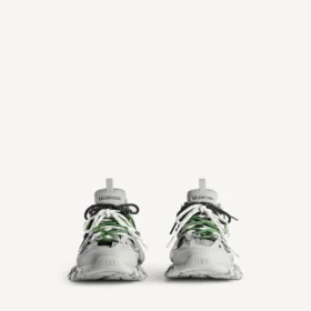 Herrsneakers med snörning för löpning och terränglöpning i grått/gult/vitt/mörkblått